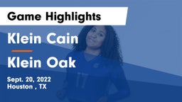 Klein Cain  vs Klein Oak  Game Highlights - Sept. 20, 2022