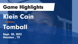 Klein Cain  vs Tomball  Game Highlights - Sept. 30, 2022