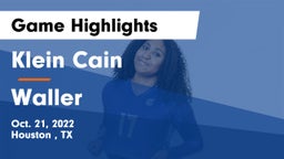Klein Cain  vs Waller  Game Highlights - Oct. 21, 2022