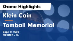 Klein Cain  vs Tomball Memorial  Game Highlights - Sept. 8, 2023