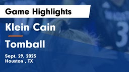 Klein Cain  vs Tomball  Game Highlights - Sept. 29, 2023