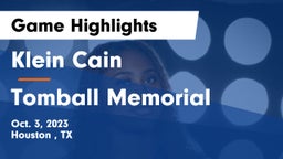 Klein Cain  vs Tomball Memorial  Game Highlights - Oct. 3, 2023