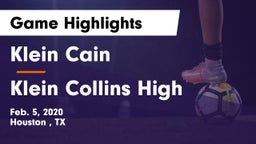 Klein Cain  vs Klein Collins High Game Highlights - Feb. 5, 2020