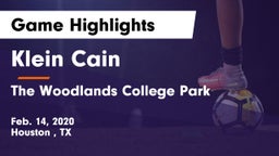 Klein Cain  vs The Woodlands College Park  Game Highlights - Feb. 14, 2020