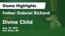 Father Gabriel Richard  vs Divine Child  Game Highlights - Aug. 30, 2022