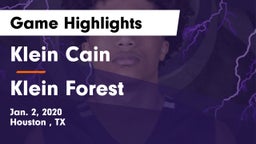 Klein Cain  vs Klein Forest  Game Highlights - Jan. 2, 2020