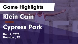 Klein Cain  vs Cypress Park   Game Highlights - Dec. 7, 2020