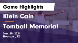 Klein Cain  vs Tomball Memorial  Game Highlights - Jan. 20, 2021