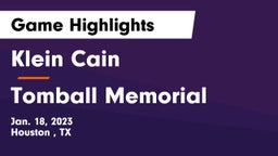 Klein Cain  vs Tomball Memorial  Game Highlights - Jan. 18, 2023