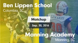 Matchup: Ben Lippen vs. Manning Academy  2016