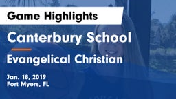 Canterbury School vs Evangelical Christian  Game Highlights - Jan. 18, 2019
