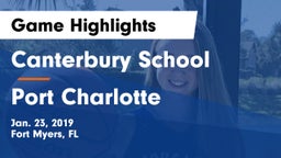 Canterbury School vs Port Charlotte Game Highlights - Jan. 23, 2019