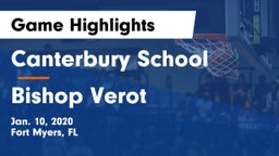 Canterbury School vs Bishop Verot  Game Highlights - Jan. 10, 2020