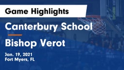 Canterbury School vs Bishop Verot  Game Highlights - Jan. 19, 2021