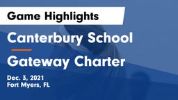 Canterbury School vs Gateway Charter  Game Highlights - Dec. 3, 2021
