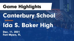 Canterbury School vs Ida S. Baker High  Game Highlights - Dec. 11, 2021
