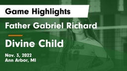 Father Gabriel Richard  vs Divine Child  Game Highlights - Nov. 3, 2022