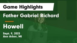 Father Gabriel Richard  vs Howell  Game Highlights - Sept. 9, 2023