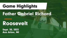 Father Gabriel Richard  vs Roosevelt  Game Highlights - Sept. 30, 2023