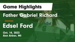 Father Gabriel Richard  vs Edsel Ford  Game Highlights - Oct. 14, 2023