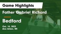 Father Gabriel Richard  vs Bedford  Game Highlights - Oct. 14, 2023
