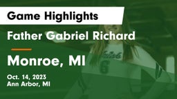 Father Gabriel Richard  vs Monroe, MI Game Highlights - Oct. 14, 2023