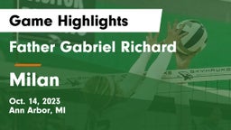 Father Gabriel Richard  vs Milan  Game Highlights - Oct. 14, 2023