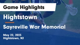 Hightstown  vs Sayreville War Memorial  Game Highlights - May 22, 2023