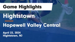 Hightstown  vs Hopewell Valley Central  Game Highlights - April 22, 2024