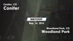 Matchup: Conifer  vs. Woodland Park  2016