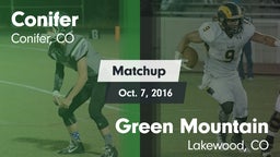 Matchup: Conifer  vs. Green Mountain  2016