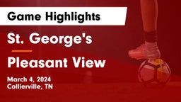 St. George's  vs Pleasant View  Game Highlights - March 4, 2024