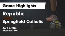 Republic  vs Springfield Catholic  Game Highlights - April 5, 2023