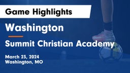 Washington  vs Summit Christian Academy Game Highlights - March 23, 2024