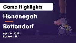 Hononegah  vs Bettendorf  Game Highlights - April 8, 2022