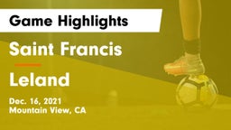 Saint Francis  vs Leland Game Highlights - Dec. 16, 2021