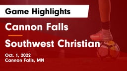Cannon Falls  vs Southwest Christian  Game Highlights - Oct. 1, 2022