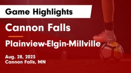 Cannon Falls  vs Plainview-Elgin-Millville Game Highlights - Aug. 28, 2023