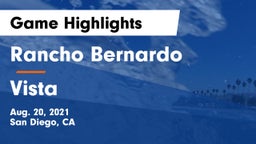 Rancho Bernardo  vs Vista  Game Highlights - Aug. 20, 2021