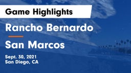 Rancho Bernardo  vs San Marcos  Game Highlights - Sept. 30, 2021