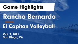 Rancho Bernardo  vs El Capitan Volleyball Game Highlights - Oct. 9, 2021
