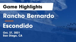 Rancho Bernardo  vs Escondido  Game Highlights - Oct. 27, 2021