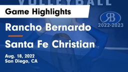 Rancho Bernardo  vs Santa Fe Christian  Game Highlights - Aug. 18, 2022