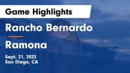 Rancho Bernardo  vs Ramona  Game Highlights - Sept. 21, 2022