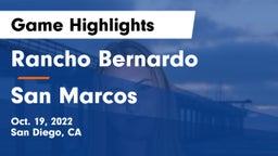 Rancho Bernardo  vs San Marcos  Game Highlights - Oct. 19, 2022