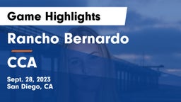 Rancho Bernardo  vs CCA Game Highlights - Sept. 28, 2023