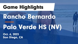 Rancho Bernardo  vs Palo Verde HS (NV) Game Highlights - Oct. 6, 2023