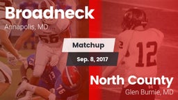 Matchup: Broadneck vs. North County  2017