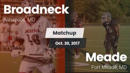 Matchup: Broadneck vs. Meade  2017