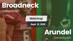 Matchup: Broadneck vs. Arundel  2018